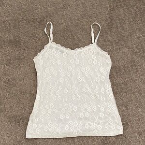 Elegant Cream Lace Camisole Top